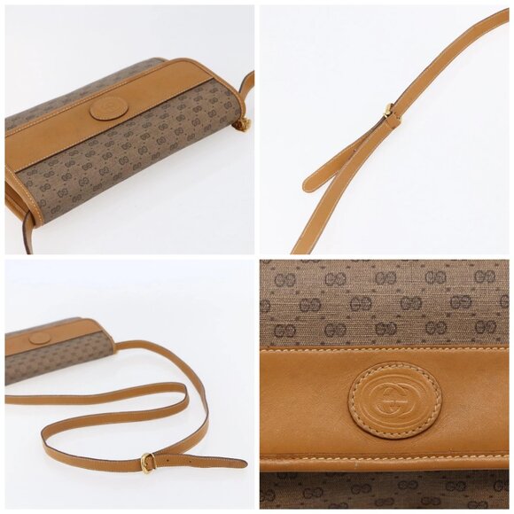 GUCCI Micro GG Supreme Shoulder Bag PVC Beige Gold 004 89 0265 Auth ki6121 - Picture 16 of 16